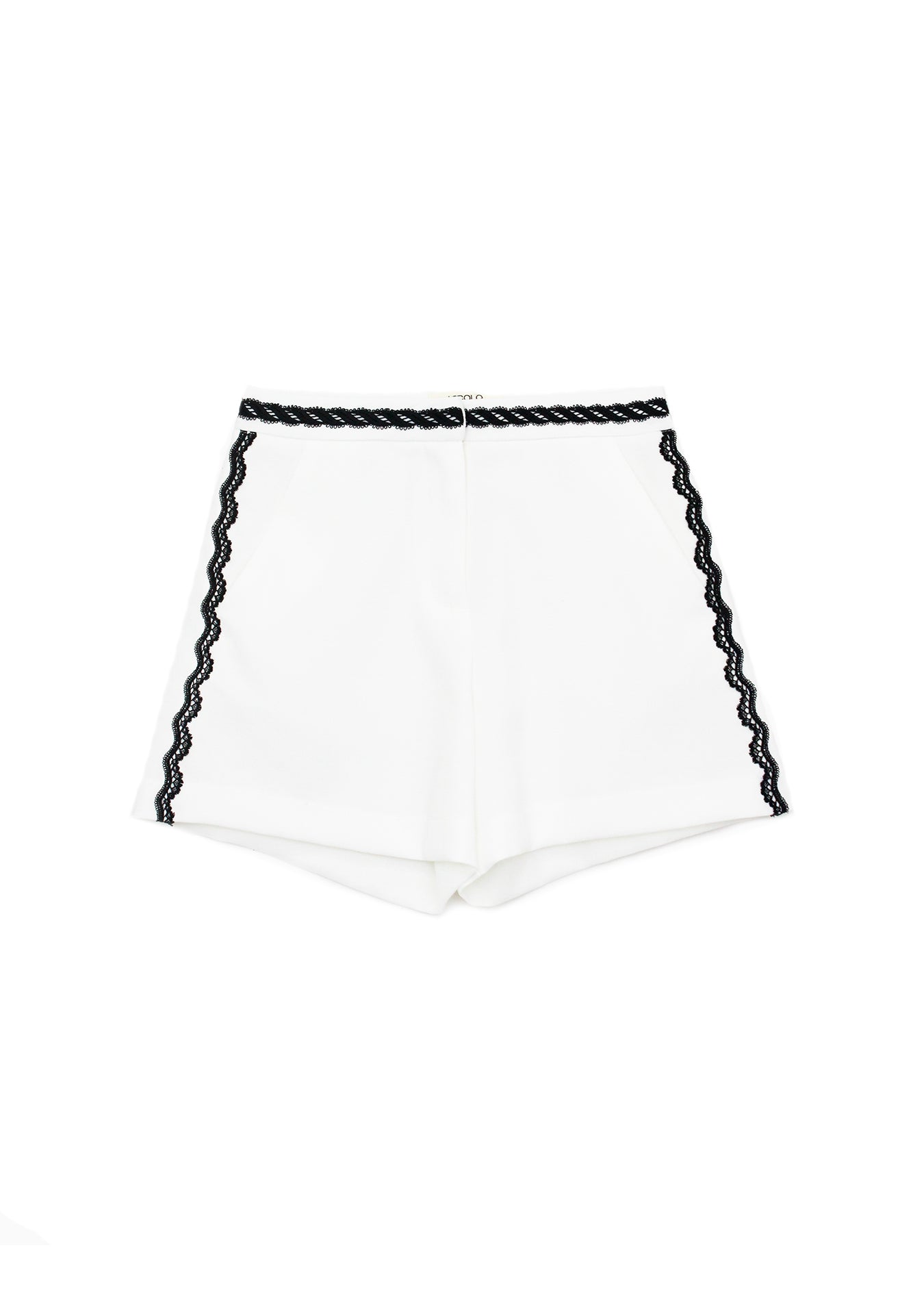 Vicolo Short Bianco con Merletto per Bambine