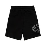 Diesel Kids Short in Felpa Nero con Logo Oval D