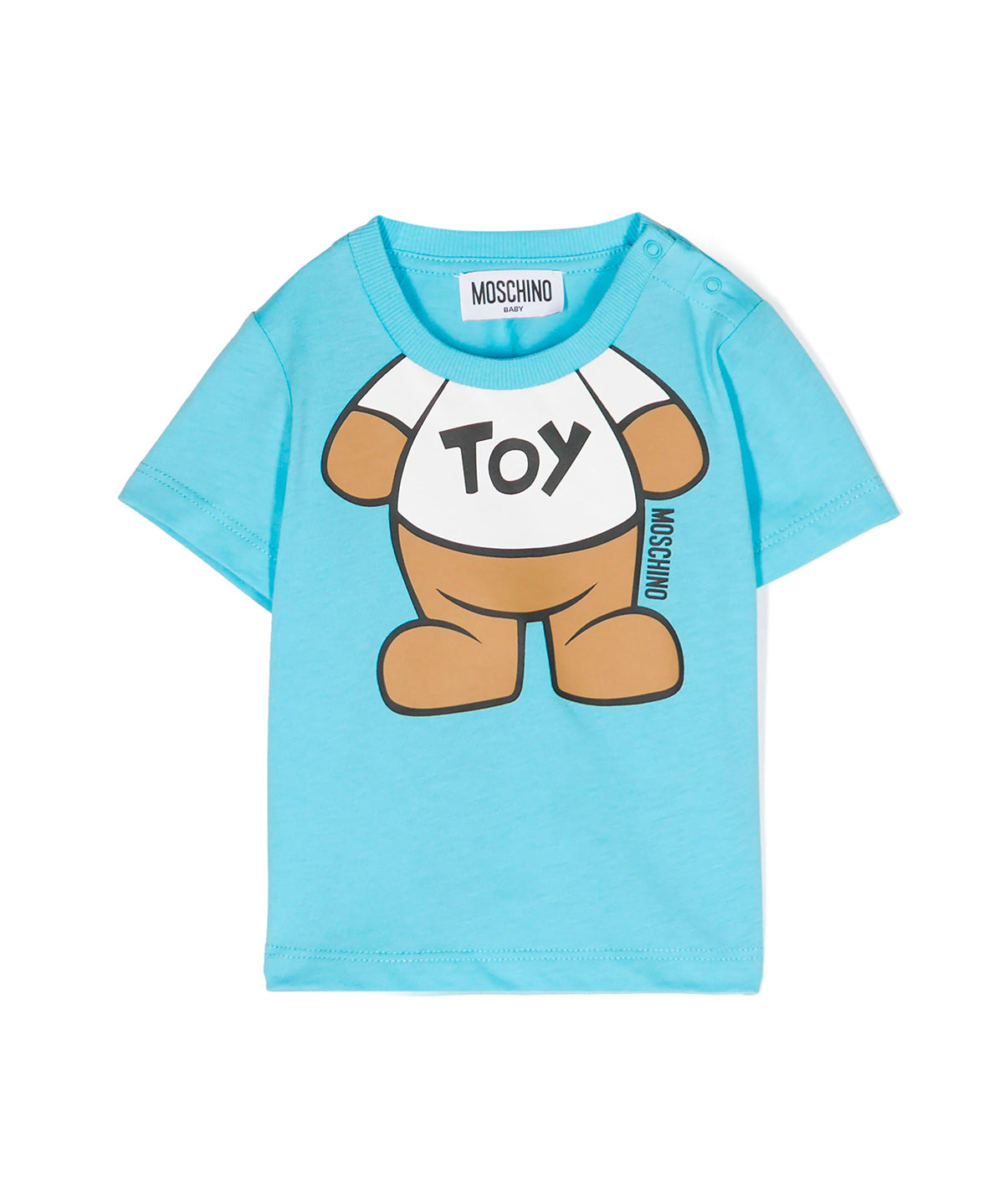 Moschino Kids T-Shirt Azzurra Teddy Bear per Neonati