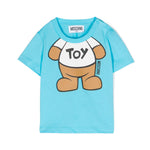 Moschino Kids T-Shirt Azzurra Teddy Bear per Neonati