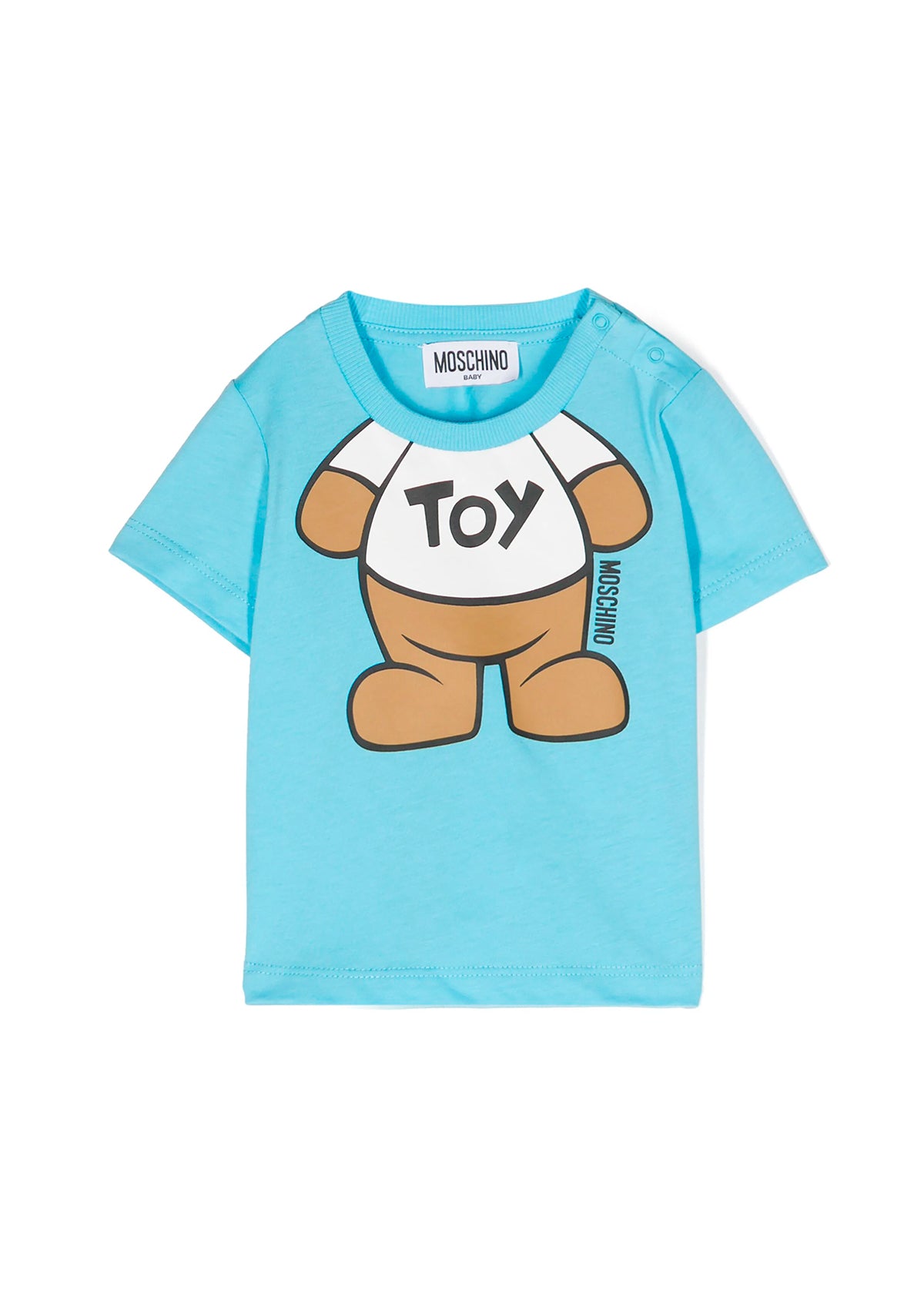 Moschino Kids T-Shirt Azzurra Teddy Bear per Neonati