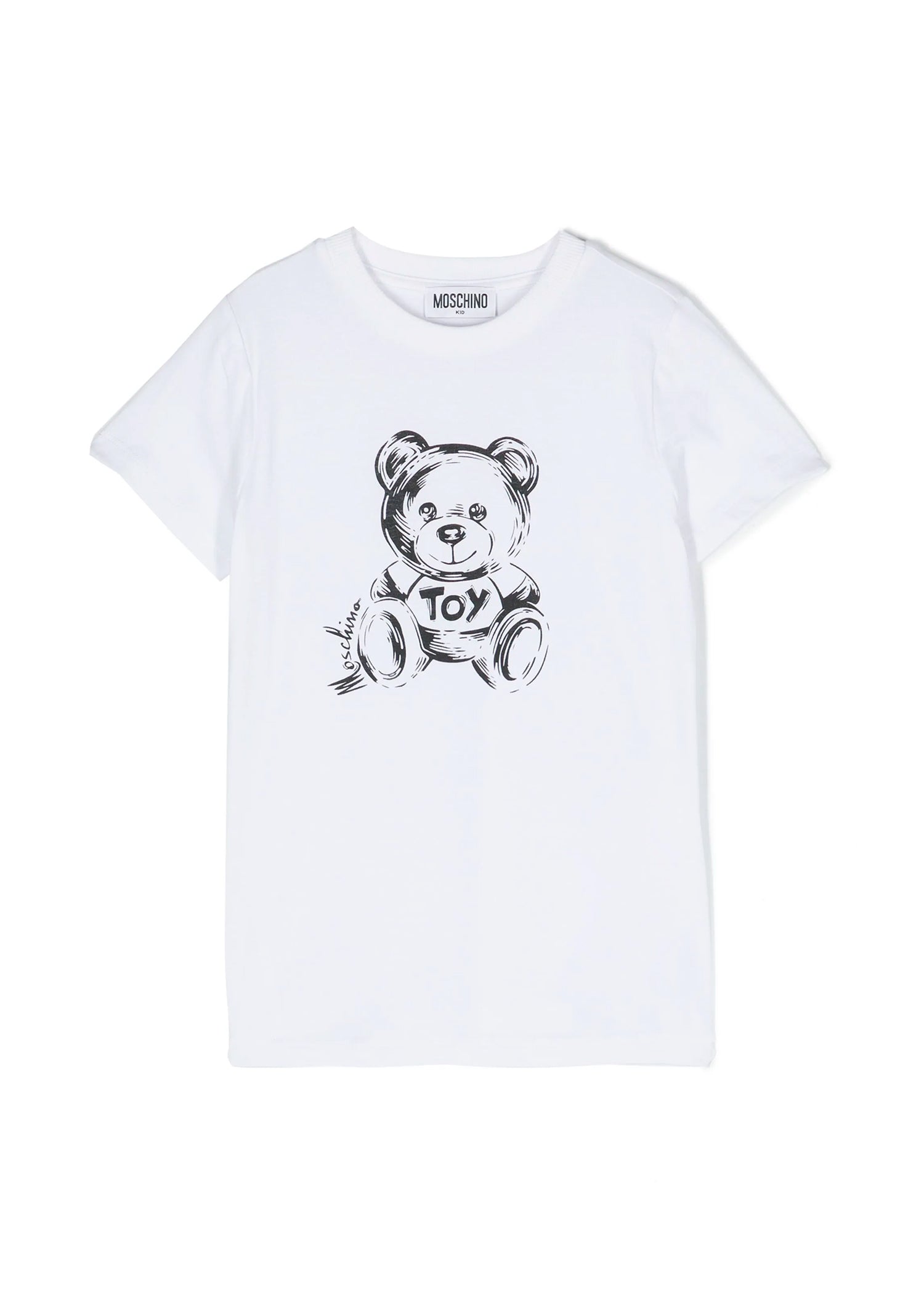 Moschino Kids T-Shirt Bianca con Teddy Bear