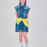 Dsquared2 Kids Abito Smanicato in Denim per Bambine