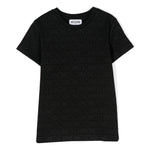 Moschino Kids T-shirt Nera Monogram All-over