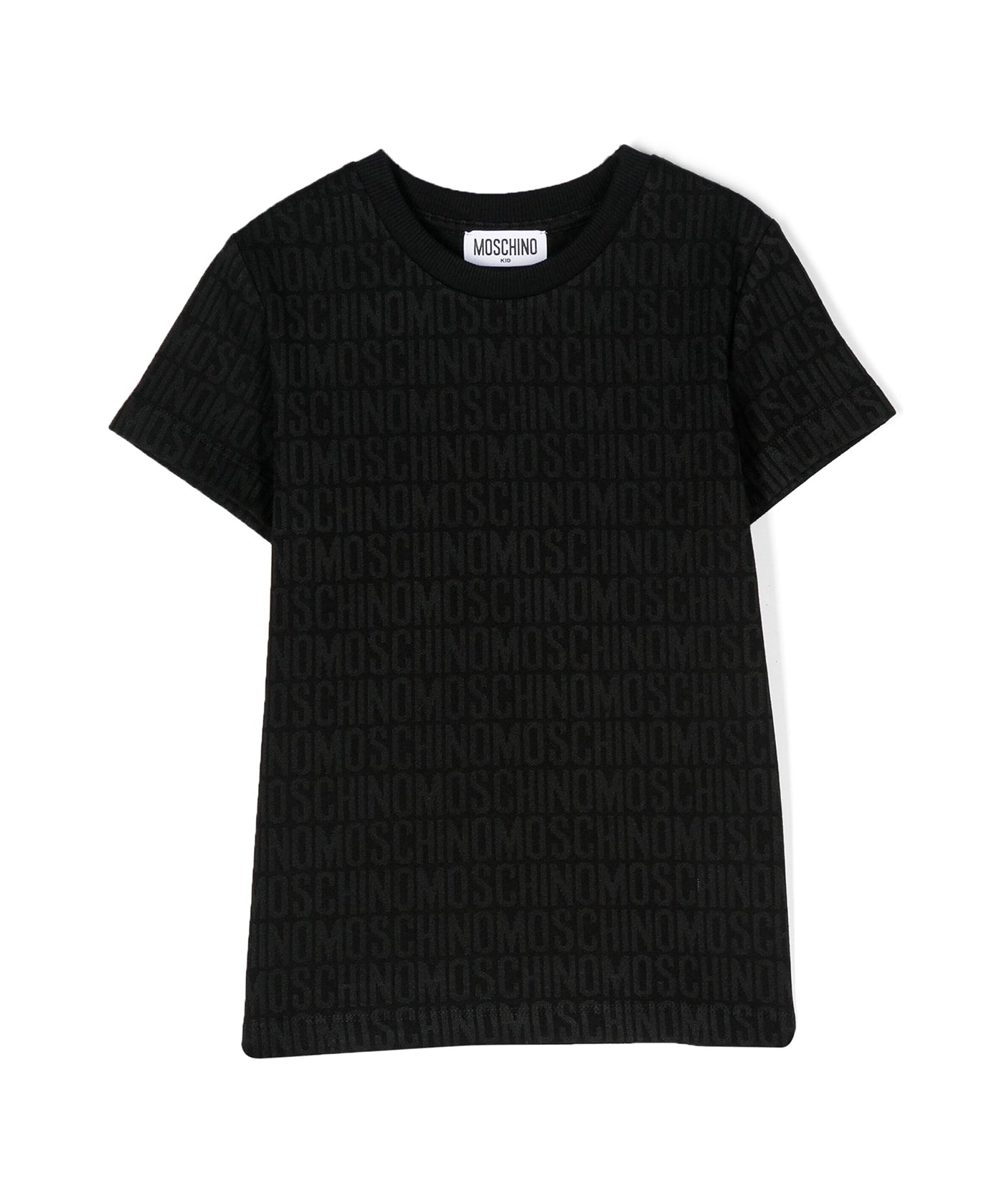 Moschino Kids T-shirt Nera Monogram All-over