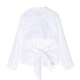 Msgm Kids Camicia Bianca con Fiocco