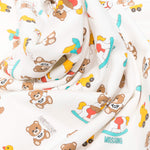 Moschino Kids Coperta Panna con Teddy Bear All-over