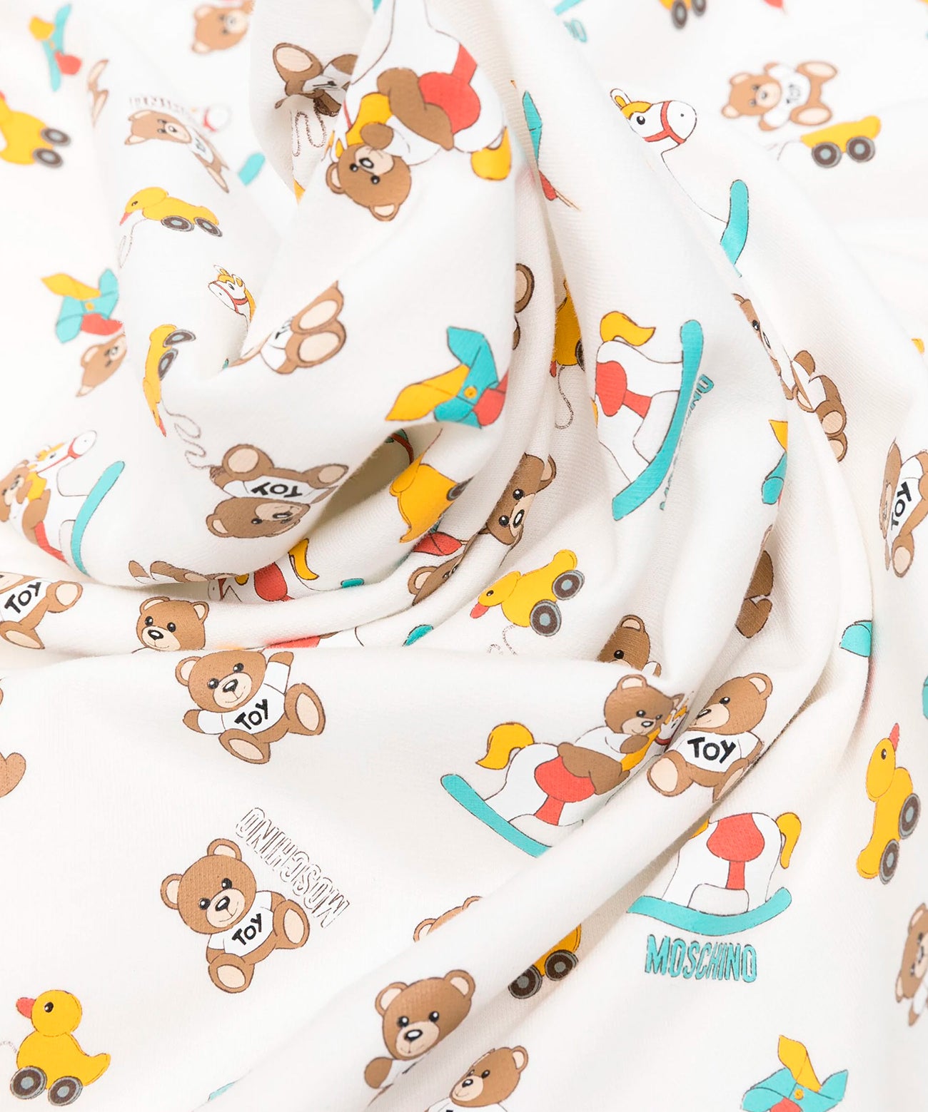 Moschino Kids Coperta Panna con Teddy Bear All-over