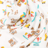 Moschino Kids Coperta Panna con Teddy Bear All-over