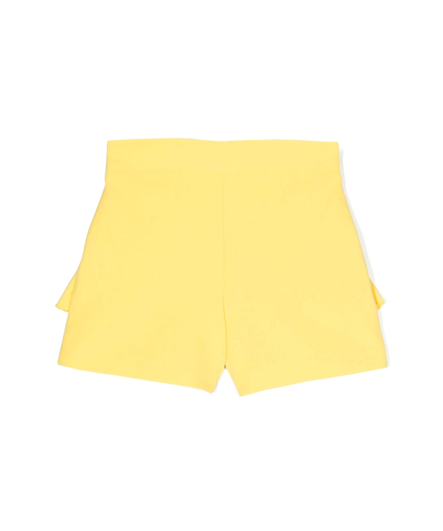 Msgm Kids Short Giallo con Ruches per Bambine