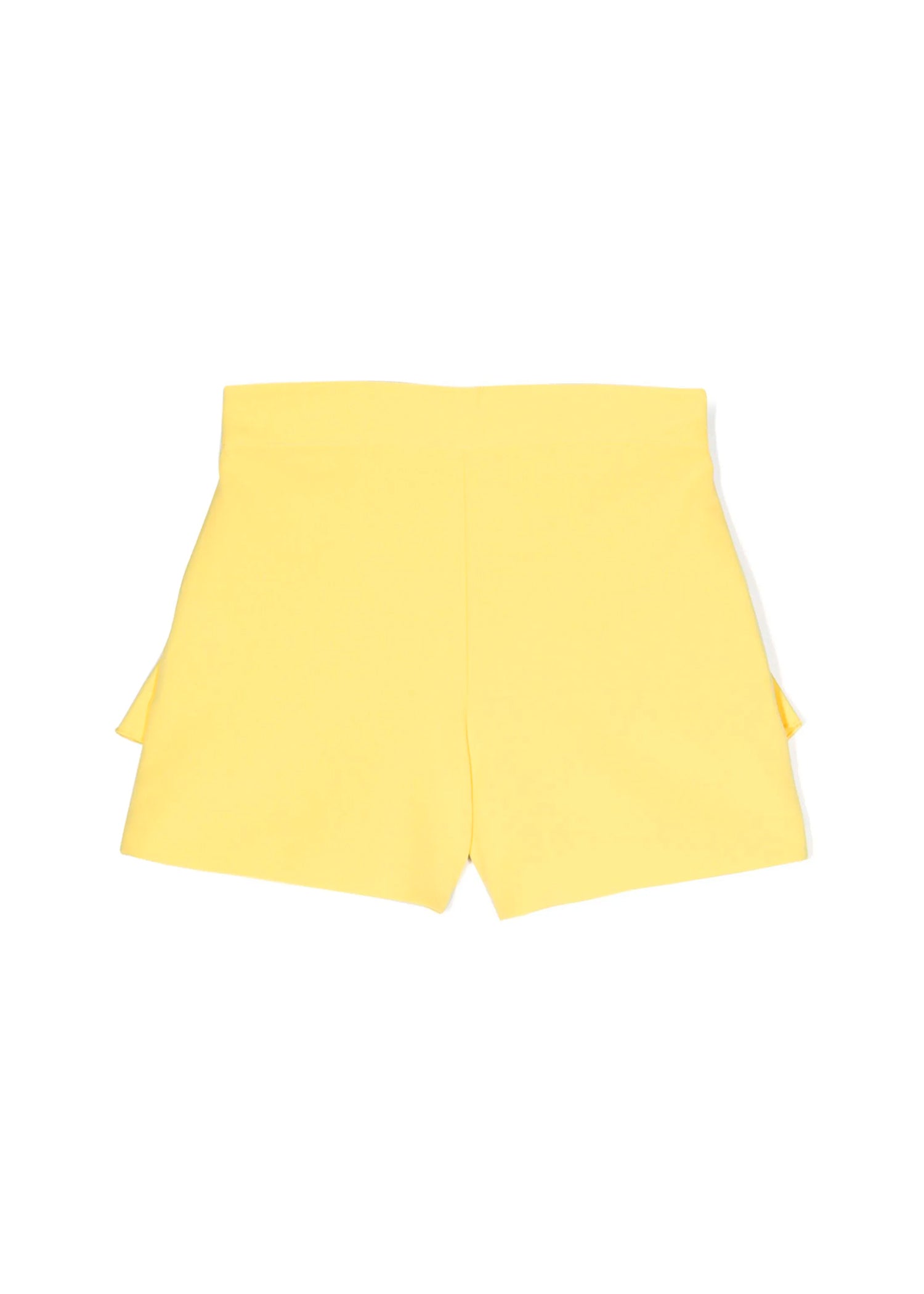 Msgm Kids Short Giallo con Ruches per Bambine