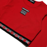 Maglietta Crop DSquared2 Kids Rossa con Logo Gommato | Maniche Lunghe