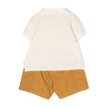 Moschino Kids Completo Short e Polo Teddy Bear Cactus