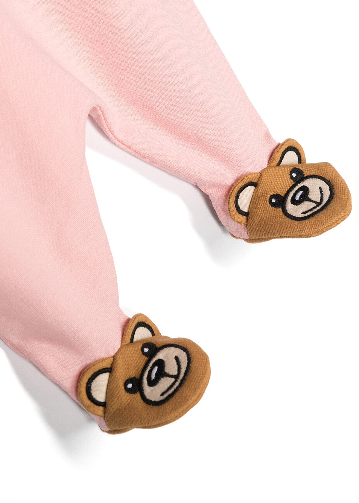 Moschino Kids Tutina Rosa con Motivo Teddy Bear 