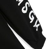 MSGM Kids Pantalone Tuta Joggers Nero con Stampa