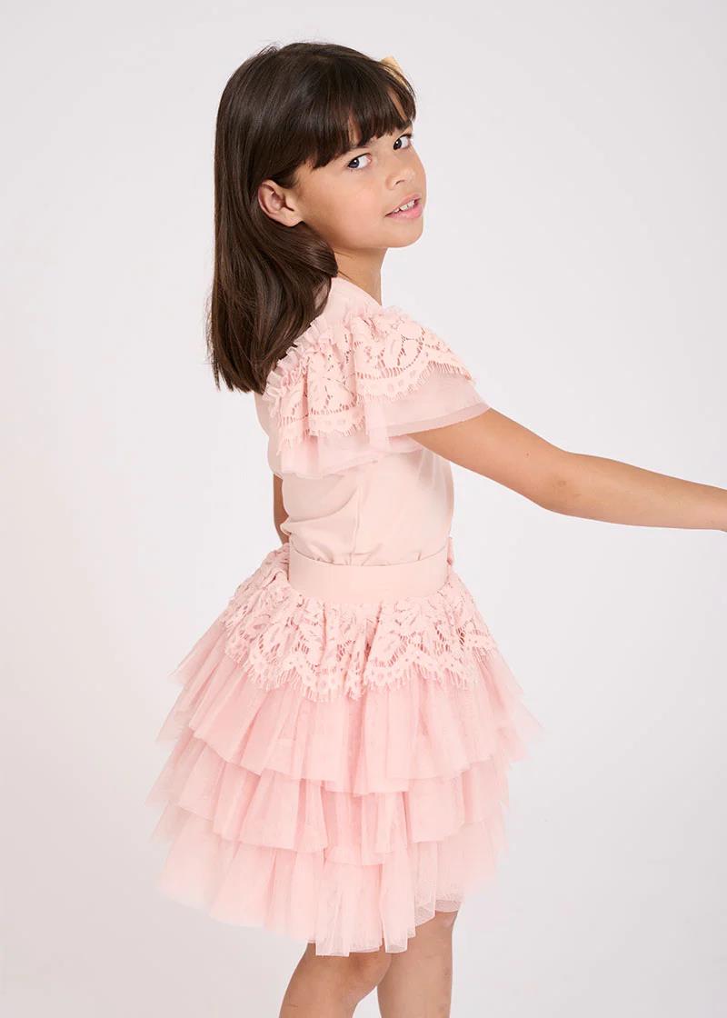 Angel's Face Little Girl Pink Skirt