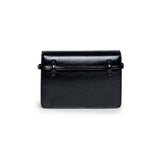 N°21 Kids Borsa a Spalla Nera con Placca Logo in Finta Pelle