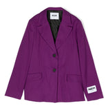 MSGM Kids Blazer Monopetto per Bambine Viola