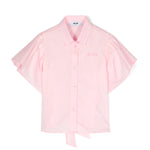 Msgm Kids Camicia Rosa con fiocco