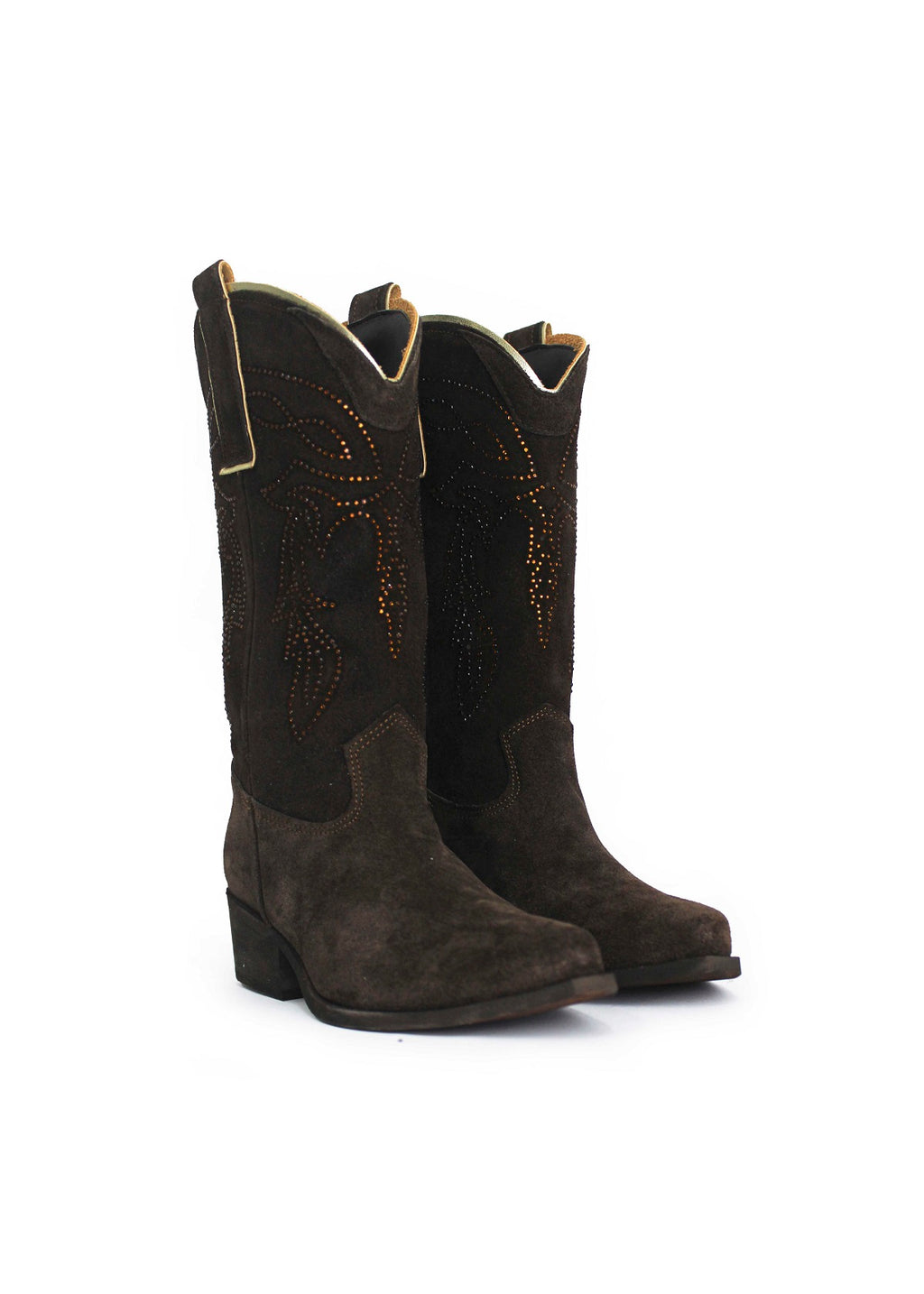 Brown Glitter Camperos High Jammers for Girls