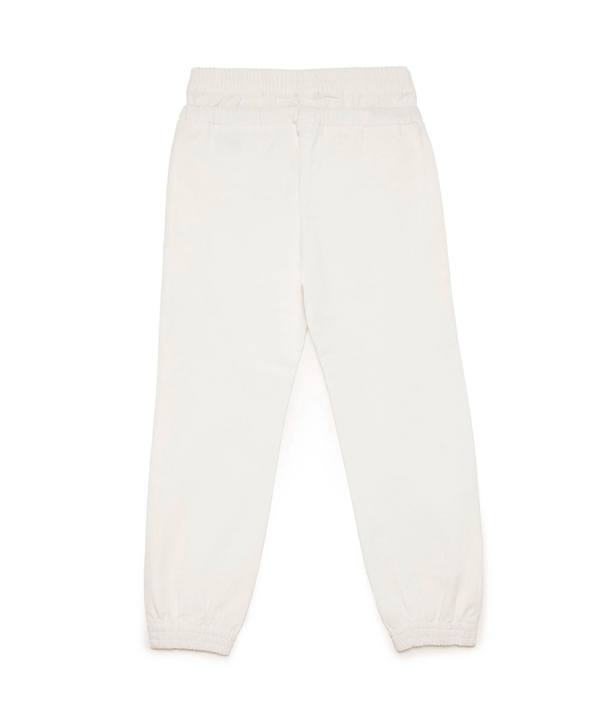 N°21 Kids Pantalone Bianco in Parachute Canvas Double Waist per Bambini