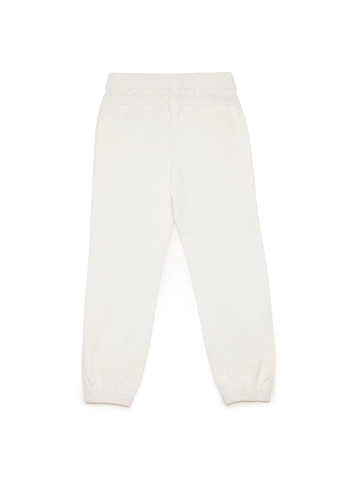 N°21 Kids Pantalone Bianco in Parachute Canvas Double Waist per Bambini