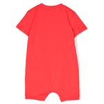Moschino Kids Pagliaccetto Rosso con Stampa Teddy Bear