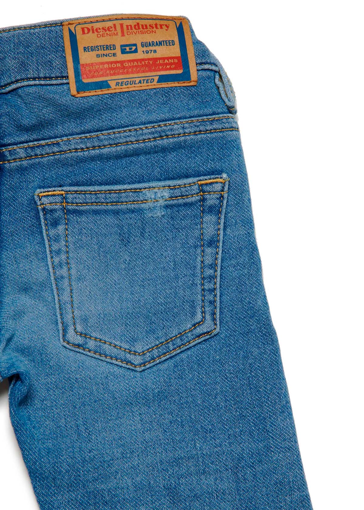 Diesel Kids JoggJeans con Abrasioni per Neonati