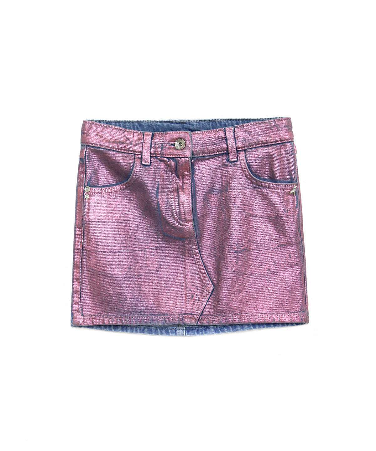 Patrizia Pepe Gonna Rosa Effetto Metallizzato per Bambine