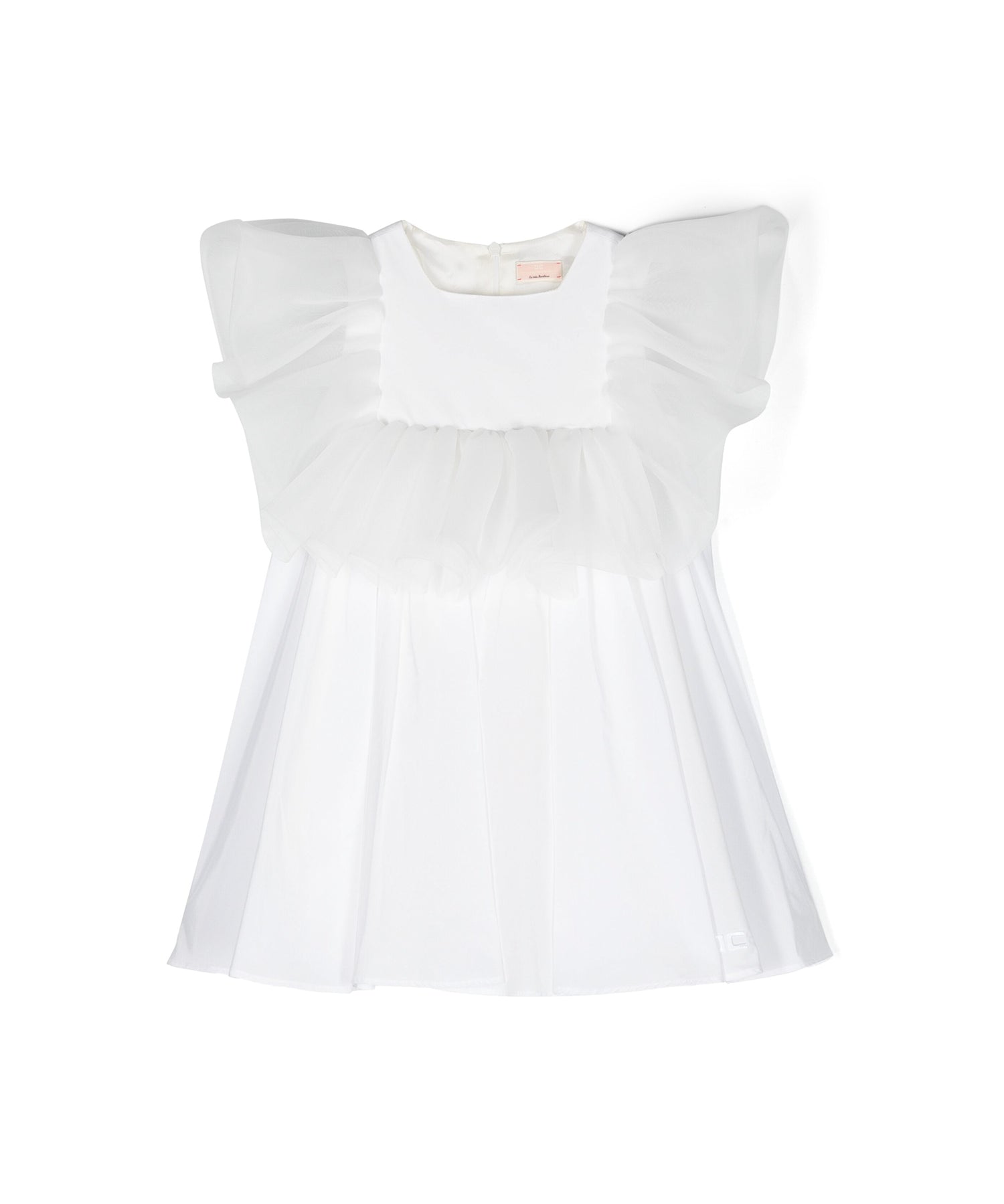 Elisabetta Franchi La Mia Bambina Abito con Maniche Volant per Neonate
