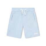Boss Kids Short Celeste con Stampa Logo per Bambini