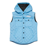 Dsquared2 Kids Piumino Smanicato Celeste con Patch Logo Surf per Bambini