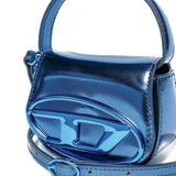 Borsa Diesel 1DR XS in Pelle Lucida Blu