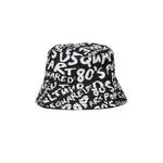 Dsquared2 Kids Cappello Bucket Nero con Stampa Pop Culture All-over per Neonati