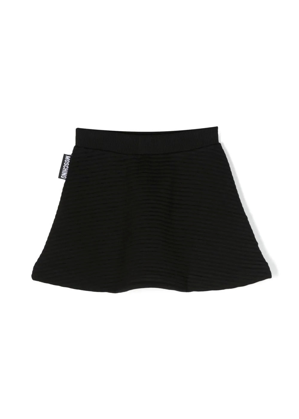 Gonna Nera a Costine Moschino Kids: Stile Sofisticato per le Giovani Fashion Icon