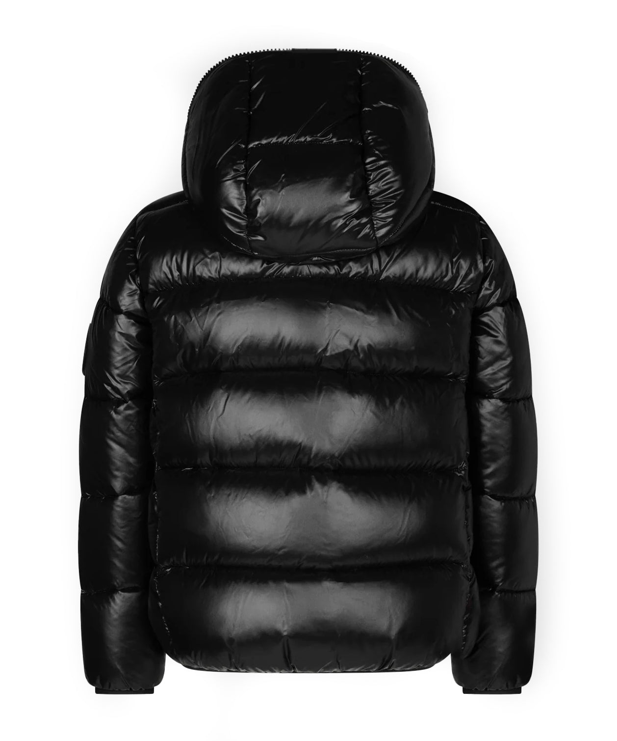 Giacchetto con Cappuccio Save the Duck Kate per Bambine: Imbottitura Calda e Stile Laqué in Nero