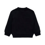 Dsquared2 Kids Felpa Girocollo Nera con Logo Surf per Neonati
