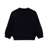 Dsquared2 Kids Felpa Girocollo Nera con Logo Surf per Neonati