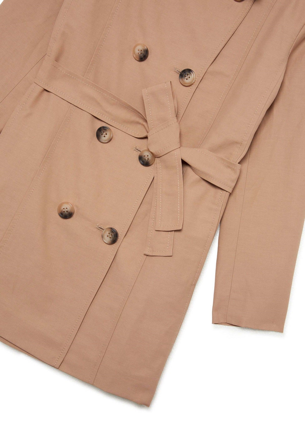 Max & Co Kids Trench Doppiopetto Beige con Cintura