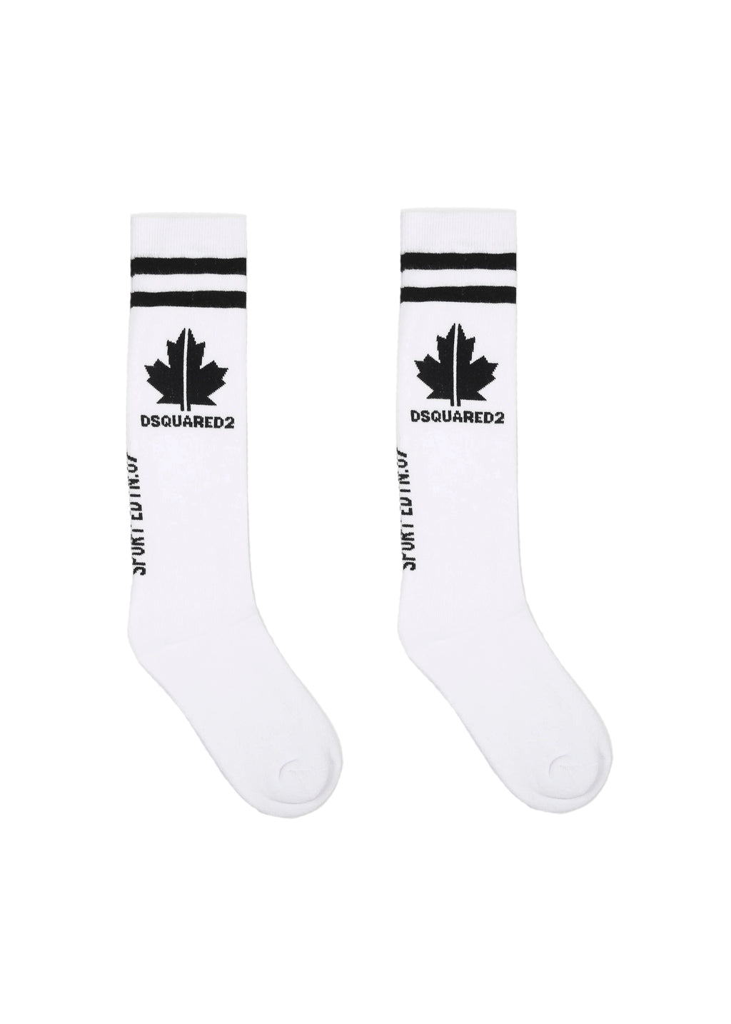 Dsquared2 Kids Maple Leaf Print Socks White