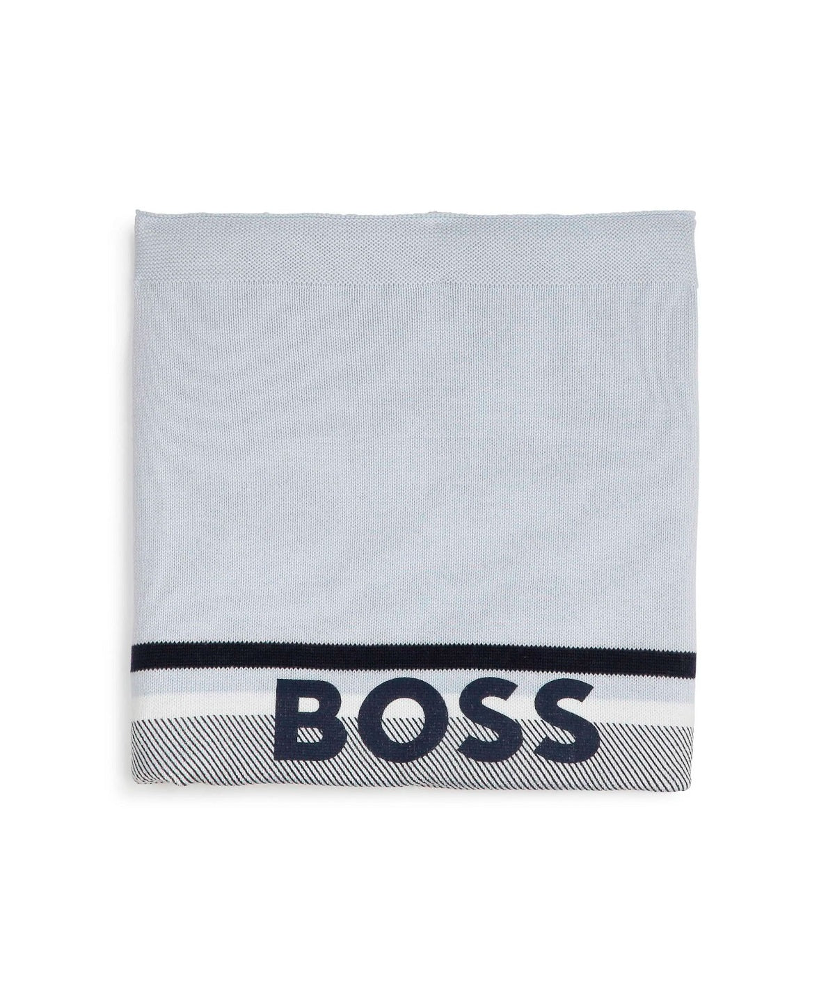 Boss Kids Coperta Celeste in maglia di Cotone con Logo