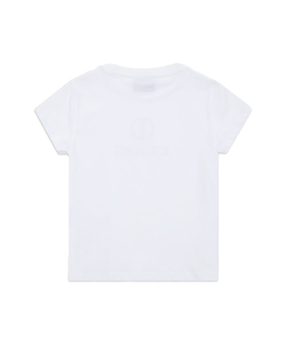 Iceberg Kids T-Shirt Bianca con Applicazioni per Bambine