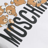 Moschino Kids Felpa Girocollo Bianca con Stampa Teddy Bear