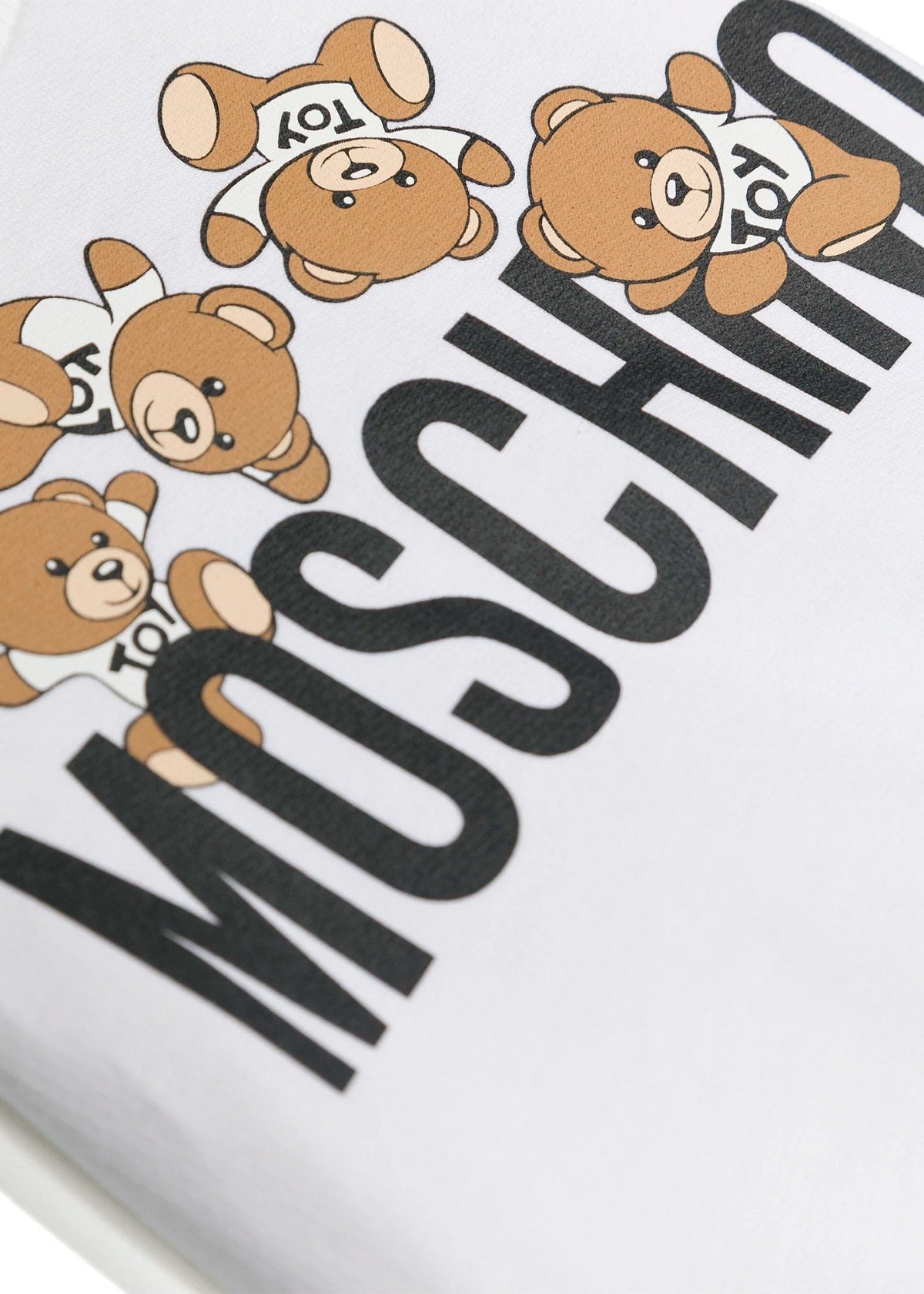 Moschino Kids Felpa Girocollo Bianca con Stampa Teddy Bear