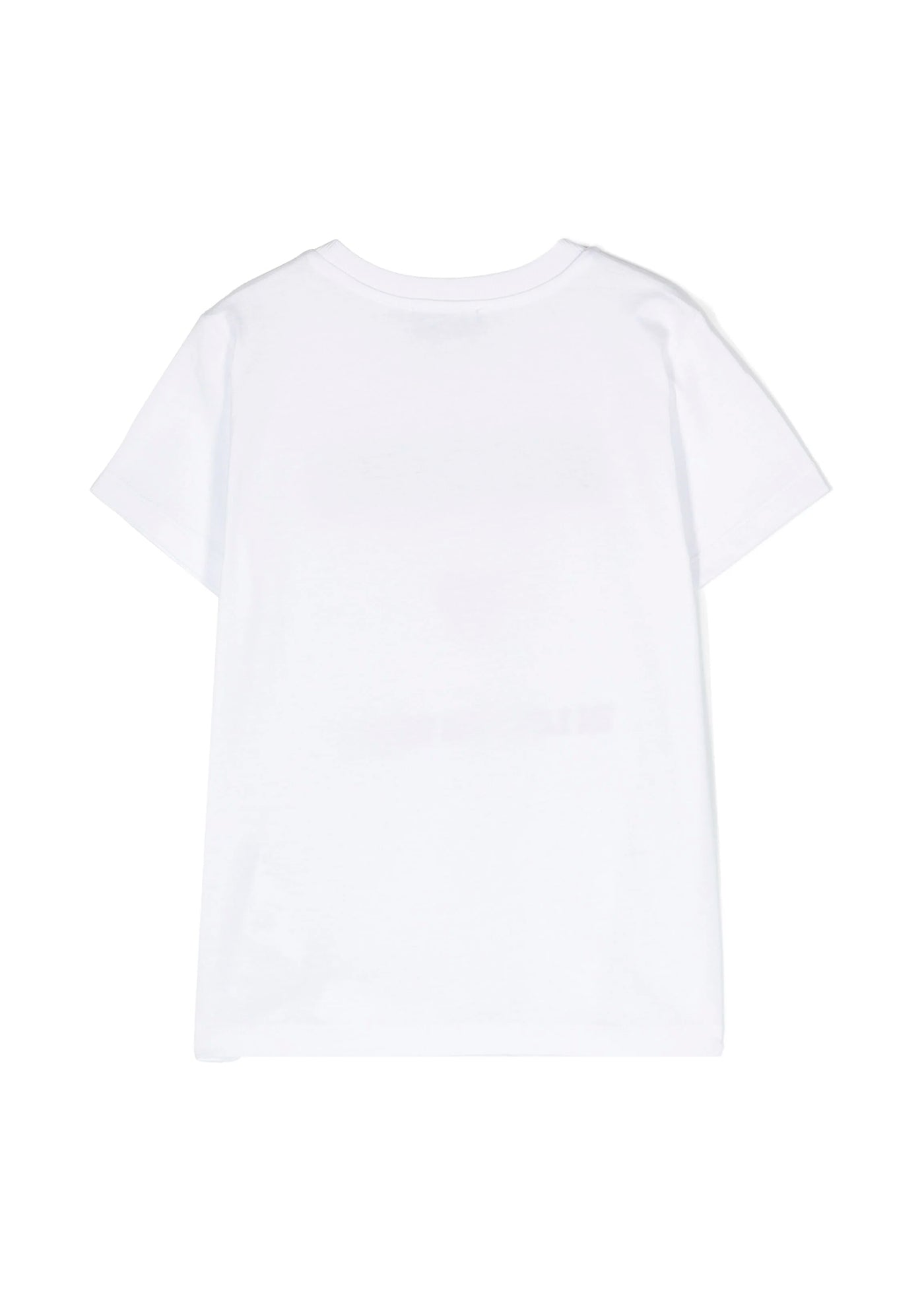 Moschino Kids T-Shirt Bianca con Ricamo Cuore per Bambine