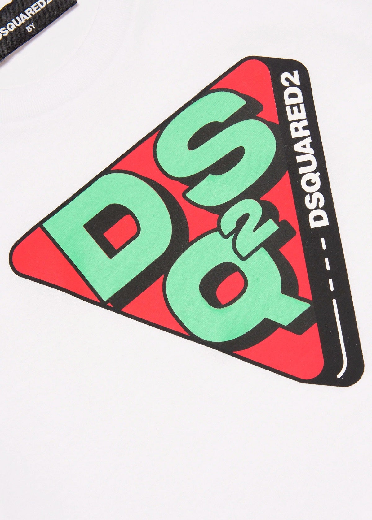 Dsquared2 Kids T-shirt con Grafica Triangolare logo DSQ2 per Bambine