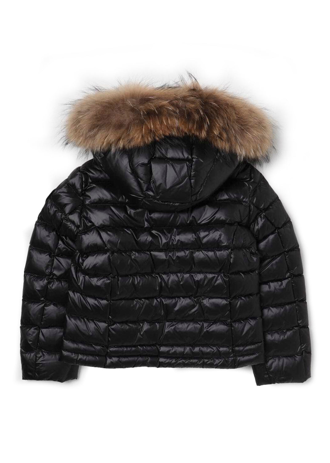 Blauer Kids Piumino Imbottito con Pelliccia Nero