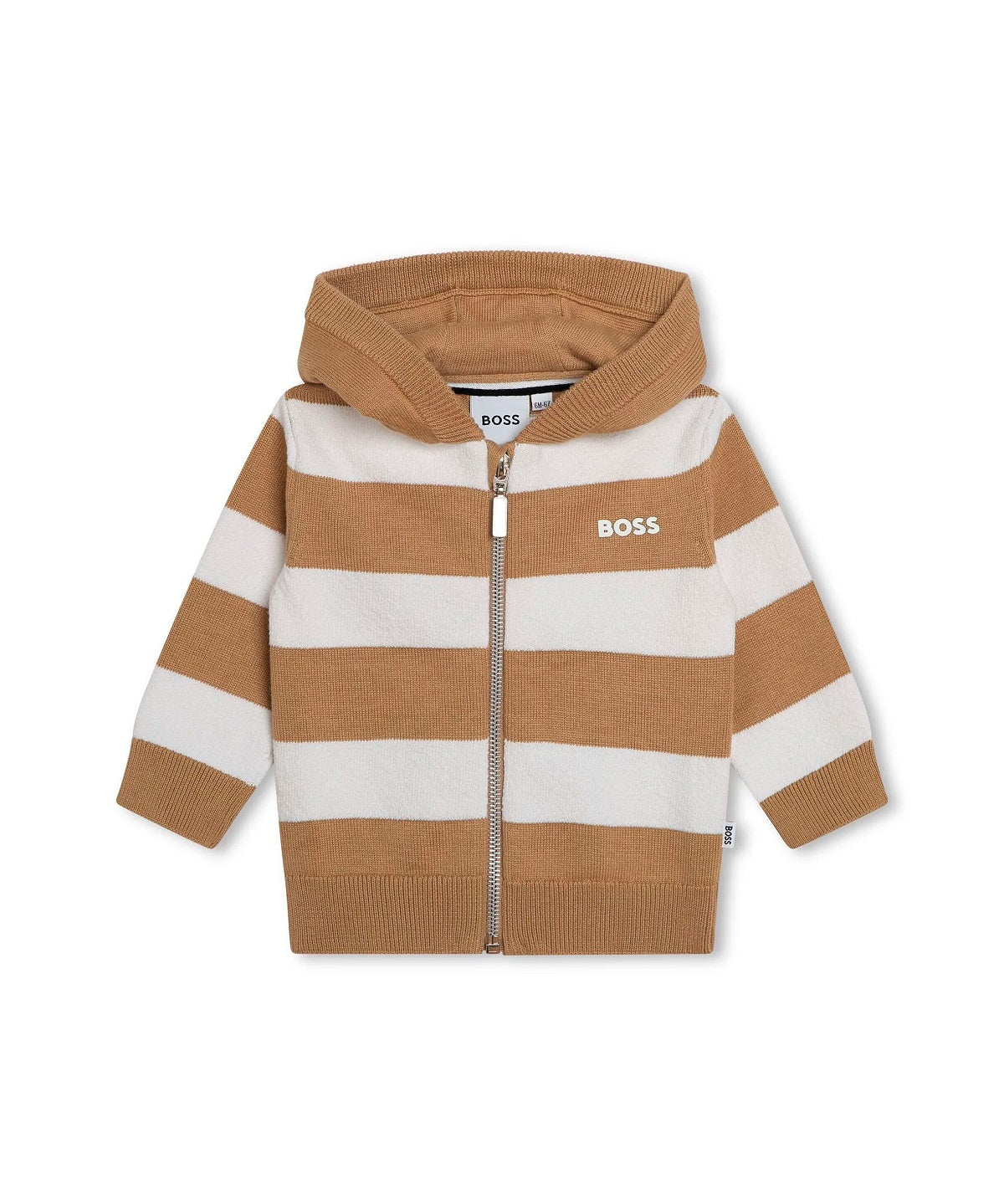 Boss Kids Felpa in Maglia con Zip e Cappuccio per Neonati