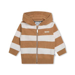 Boss Kids Felpa in Maglia con Zip e Cappuccio per Neonati