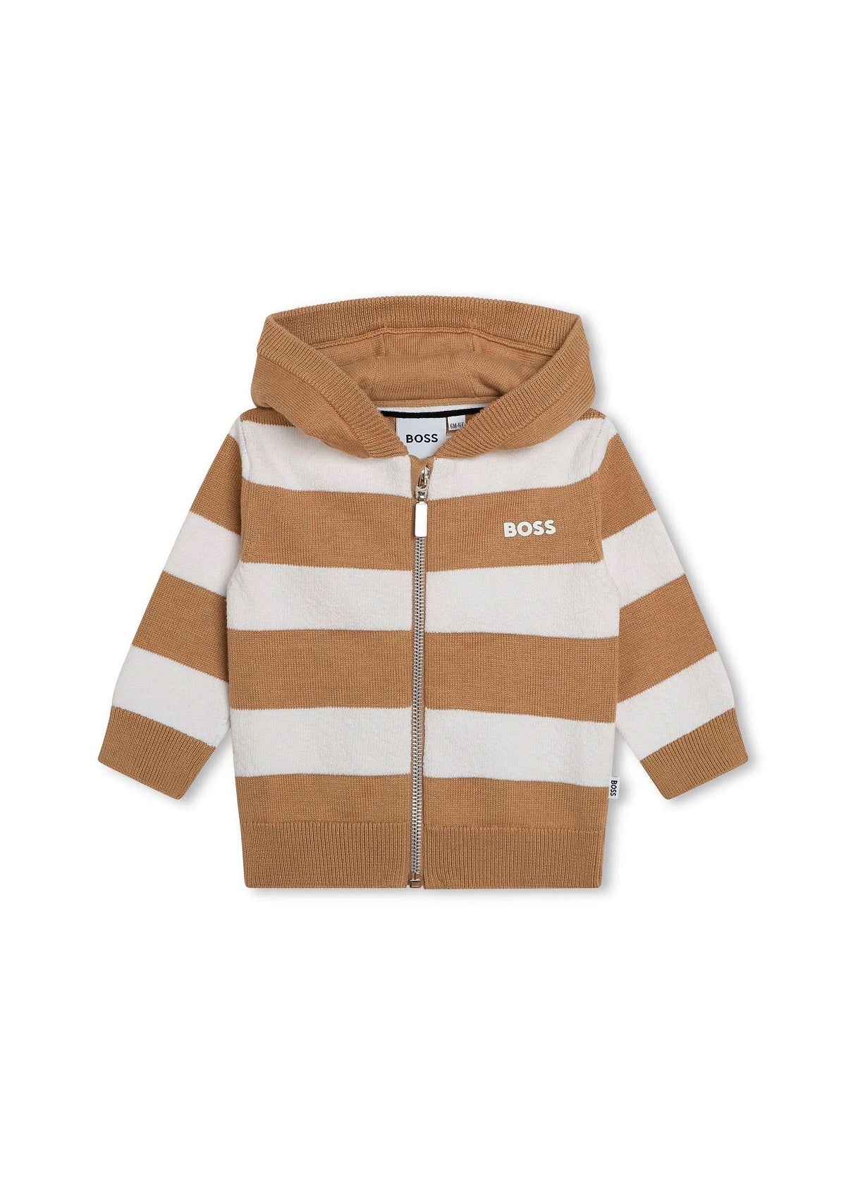 Boss Kids Felpa in Maglia con Zip e Cappuccio per Neonati